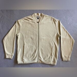 Tommy Bahama Relax Men’s XL Tan Full Zip Sweater Cotton Knit Casual Jacket